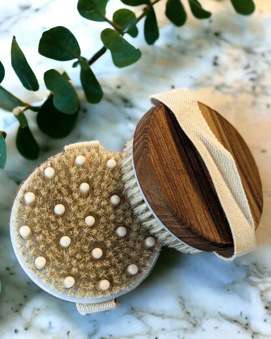 Teakwood Dry Body Brush + Free Guide