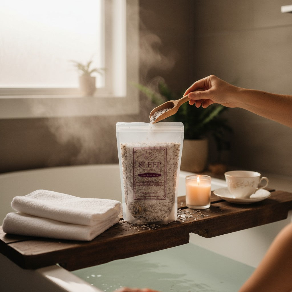 Sleep Luxe Bath Salts | Magnesium, Lavender, Chamomile & Melatonin