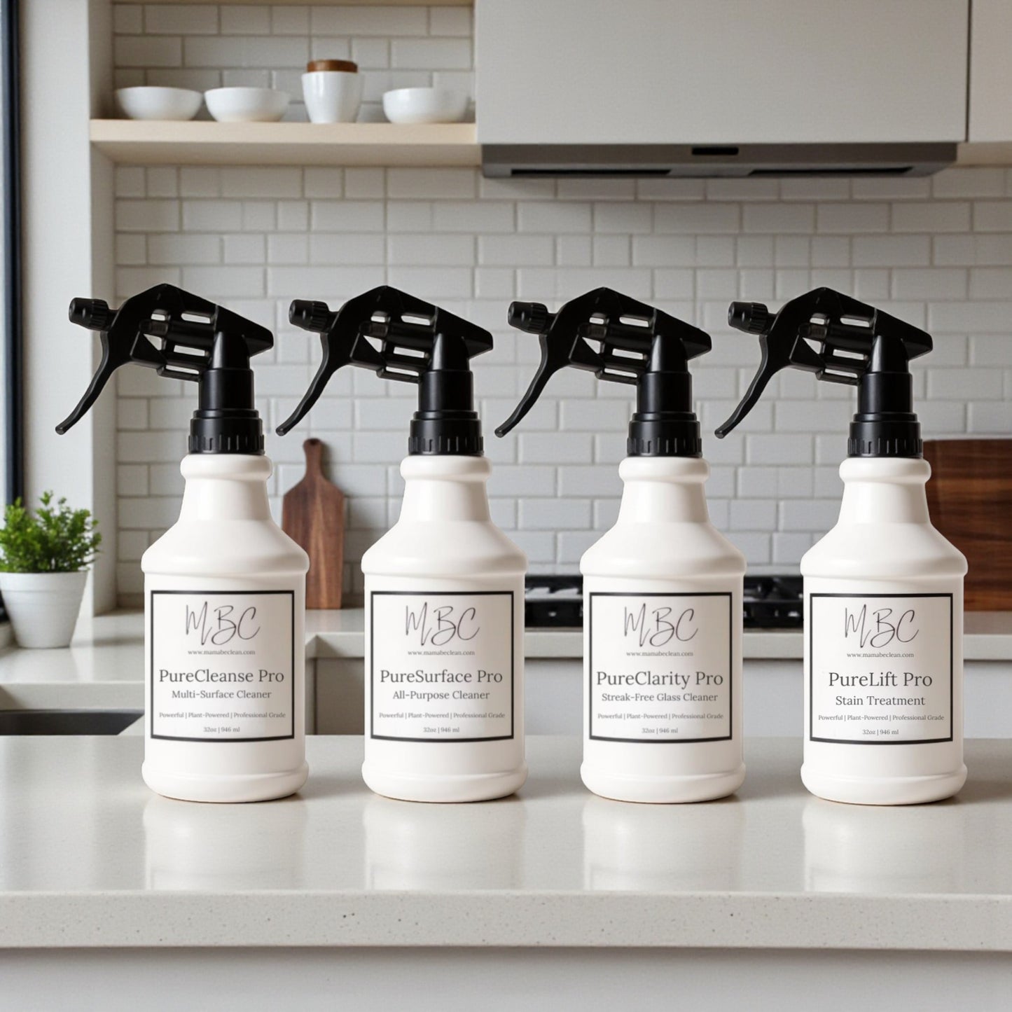 Precision Vessel | 32oz White Plastic Wholesale Set of 4