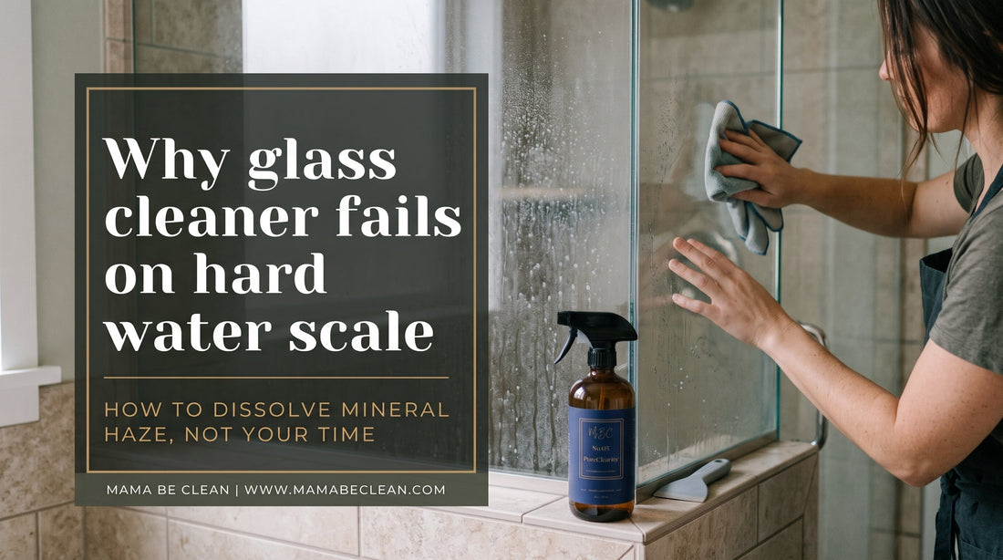 Why Glass Cleaner Won’t Remove Hard Water Scale (and How to Fix It) | Mama Be Clean