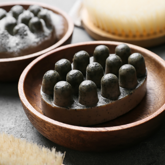 Massager Bar Soap | Charcoal Goat Milk with Tea Tree