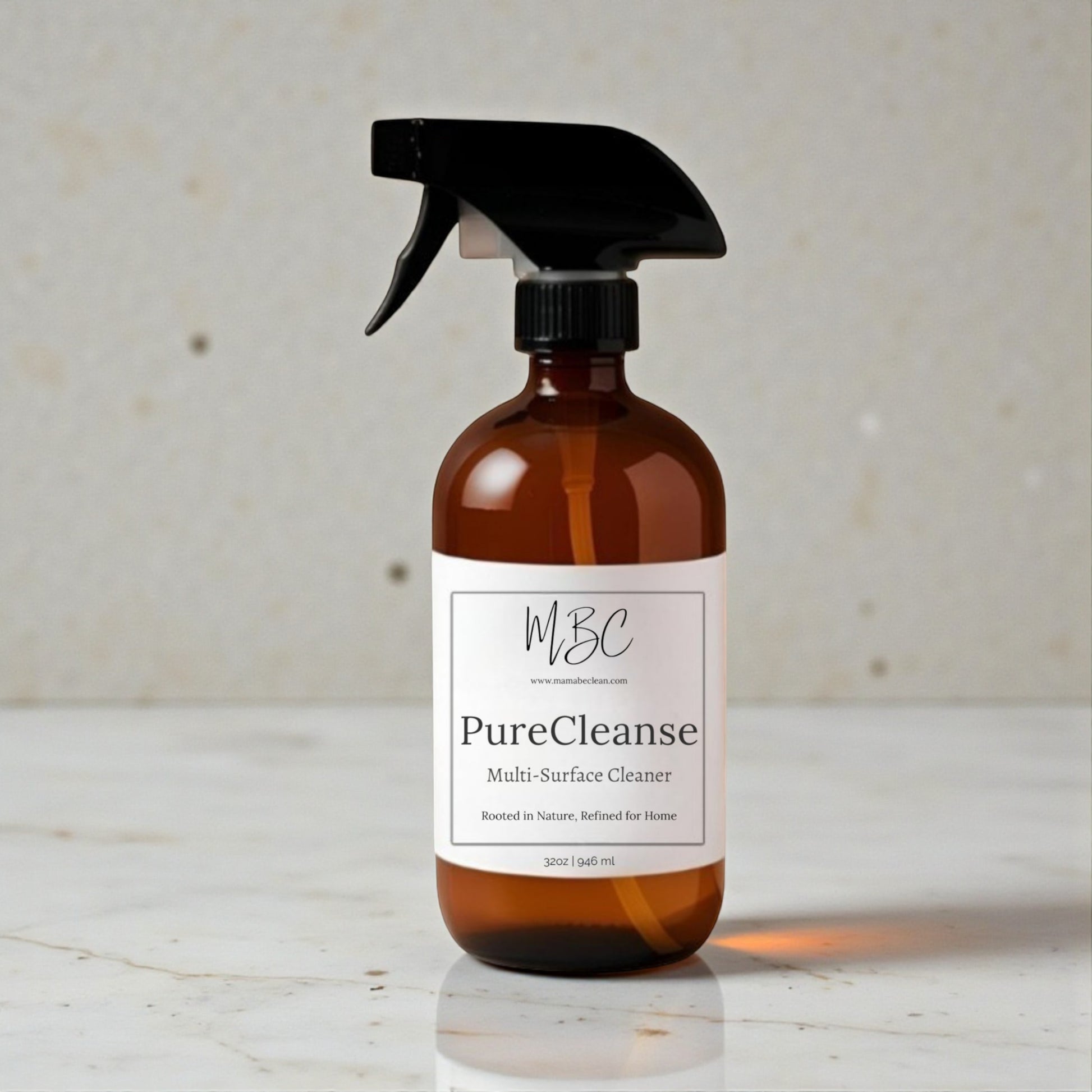 Mama Be Clean No. 01 PureSurface botanical cleaner in 16oz Amber Glass bottle.