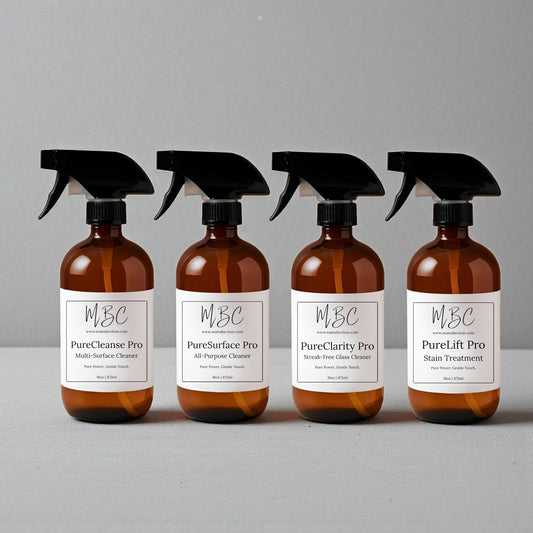 Precision Vessel | 16oz Amber Glass Wholesale Set of 4