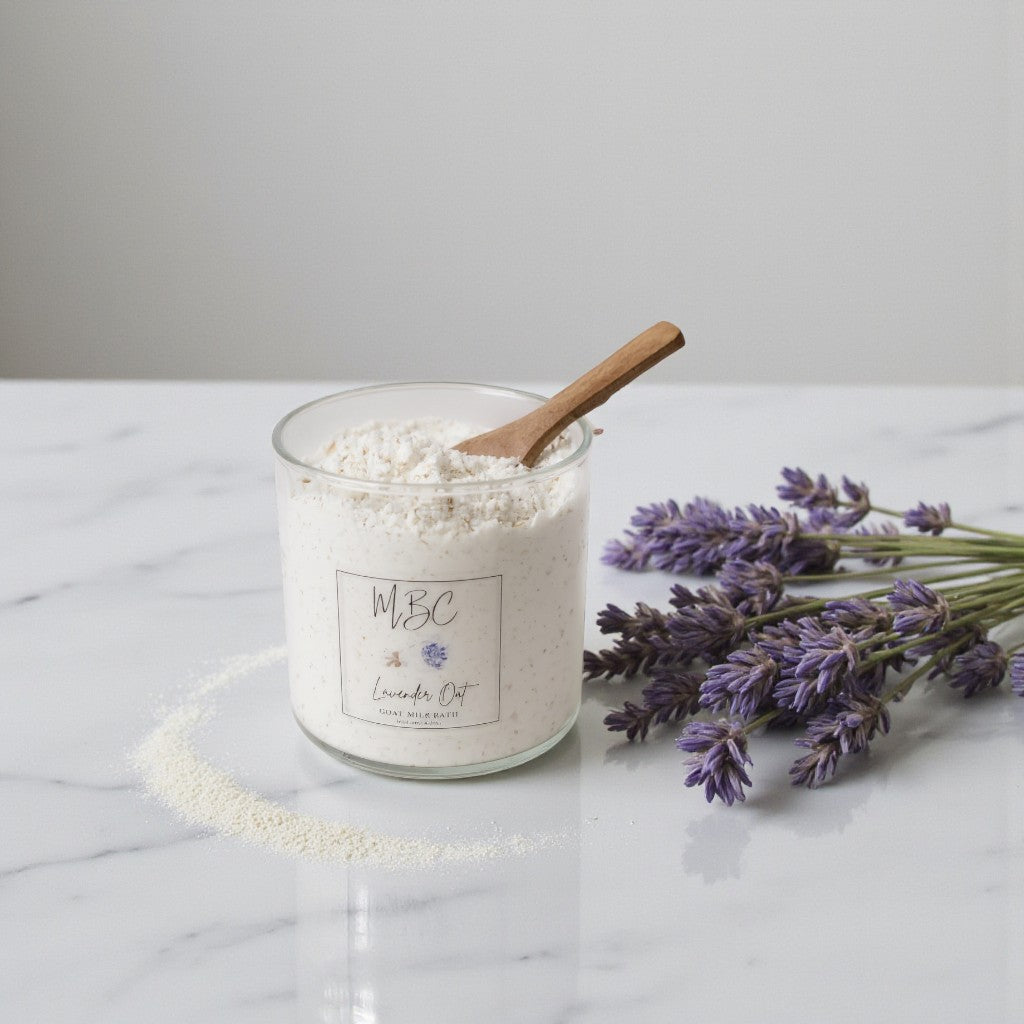 Lavender & Chamomile Oat Goat Milk Bath | Soothing & Nourishing Bath Soak
