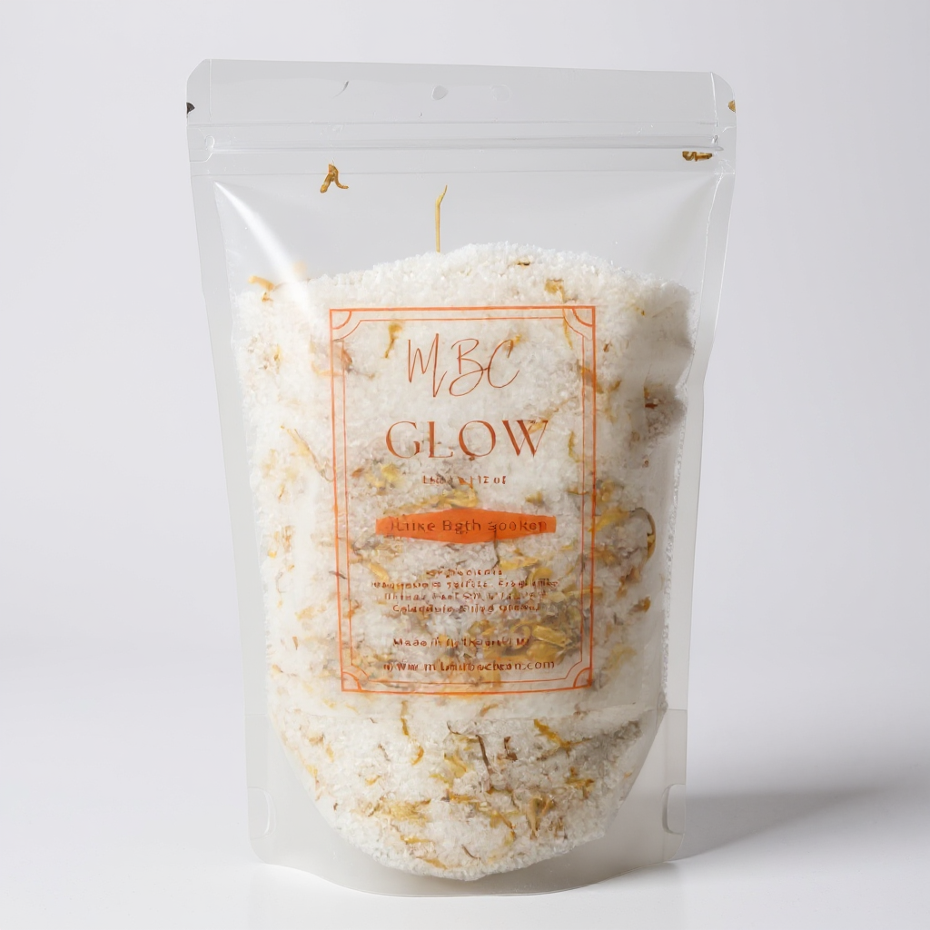 Glow Luxe Bath Soak | Mineral Salts, Turmeric, Ginger & Essential Oils